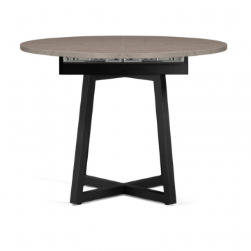 Деревянный стол Регна 100(130)х100х75 черный / бежевый