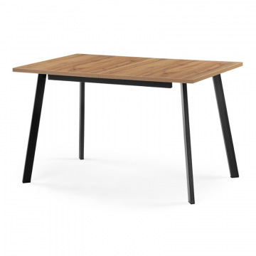 Стол раскладной Колон Лофт 120(160)х75х75 25 мм дуб вотан / матовый черный