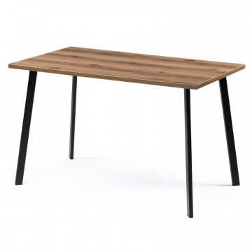 Стол Тринити Лофт 120х60х75 25 мм дуб делано темный / матовый черный