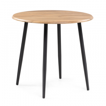 Деревянный стол Абилин 90х76 дуб вотан / черный матовый