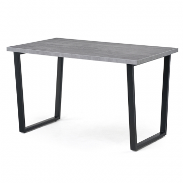 Стол Лота Лофт 120х74х75 25 мм черный матовый / бетон