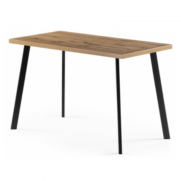 Стол Тринити Лофт 120х60х75 25 мм дуб вотан / матовый черный