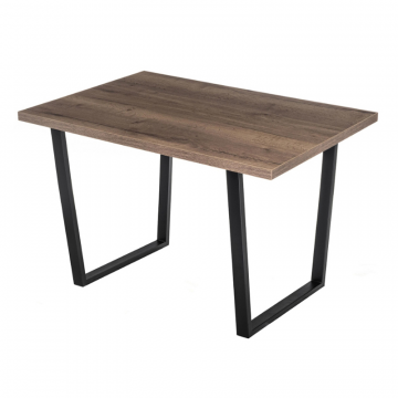 Стол Эльпатия 110х75х75 дуб велингтон / черный матовый