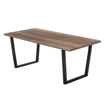 Стол Эльпатия 150х75х75 дуб велингтон / черный матовый