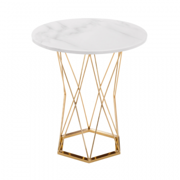 Стол Melan 60х70 white / gold