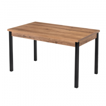 Стол Оригон 120(160)х70х77 дуб горный / черный матовый
