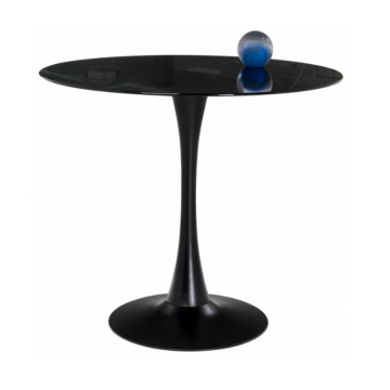 Стеклянный стол Tulip 90x74 black glass