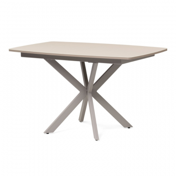 Стеклянный стол Палу 130(170)х80х76 латте / капучино