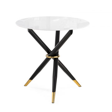 Стеклянный стол Rock 100х75 white / black