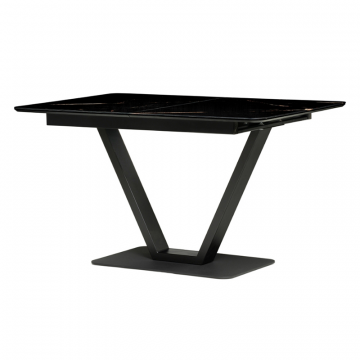 Стол на тумбе Бугун 120(160)х80х77 обсидиан / черный