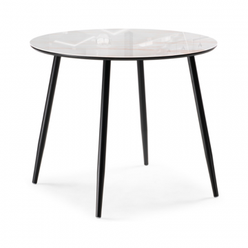Стеклянный стол Анселм 100х76 леонардо / черный