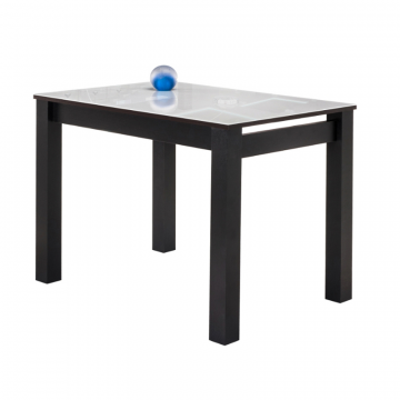 Стеклянный стол Раймунд 100х70х77 венге / белый