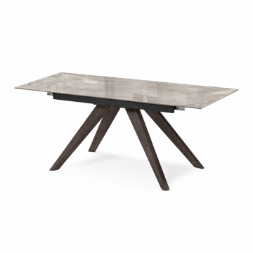 Керамический стол Морсби 140(200)х80х76 statuario cara / дуб монтана