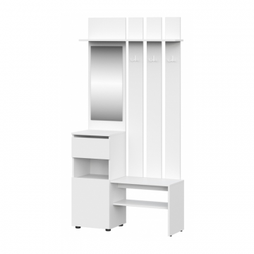 Прихожая Валенсия белый текстурный