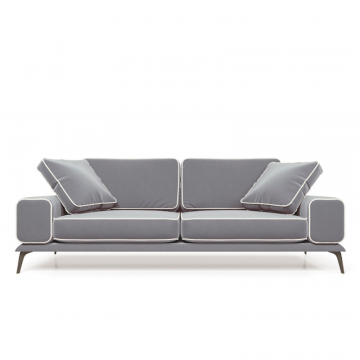 Солнечное побережье Диван прямой, галечный серый