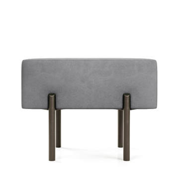 Маленькая радость Пуф прямоугольный на ножках, светло-серый