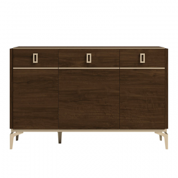 Буфет деревянный EVA, отделка орех, 3 дверки