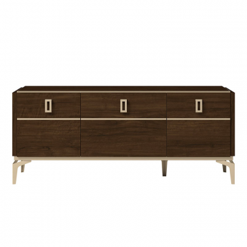 ТВ Тумба, отделка орех, 3 дверки