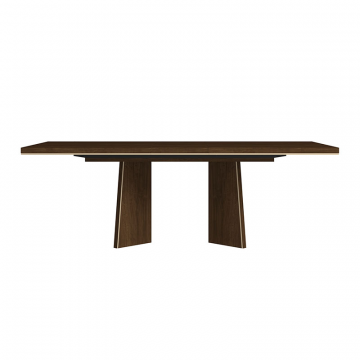 Стол раскладной обеденный EVA 180 (+45+45), деревянный, отделка орех