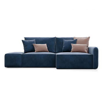 ПОРТЛЕНД Диван угловой с банкеткой синий