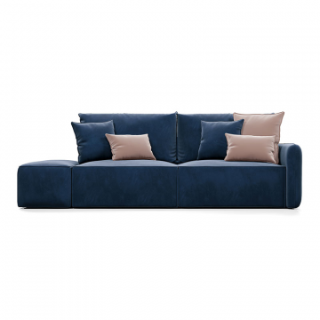 ПОРТЛЕНД Диван прямой с банкеткой синий