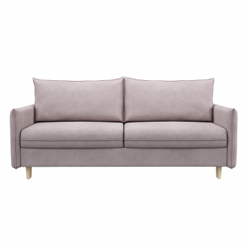 СКАНДИ Диван тканевый прямой розовый