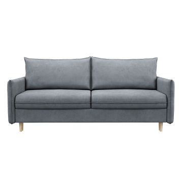 СКАНДИ Диван тканевый прямой светло-серый