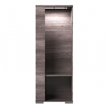 Витрина с 1 дверкой VIOLA левая, деревянная, отделка вяз