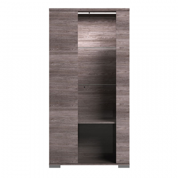 Витрина с 2 дверками VIOLA, деревянная, отделка вяз