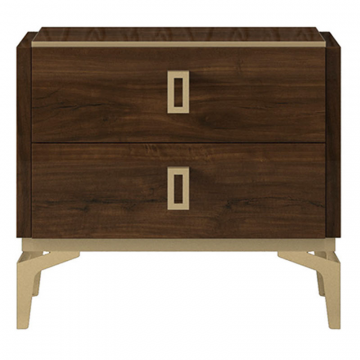 Тумбочка прикроватная EVA, деревянная, отделка орех