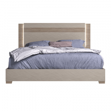 Кровать NORA (200 см), деревянная, с подсветкой