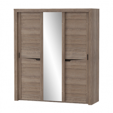 Шкаф 3 дв. «Соренто» дуб стирлинг с раздвижными дверями