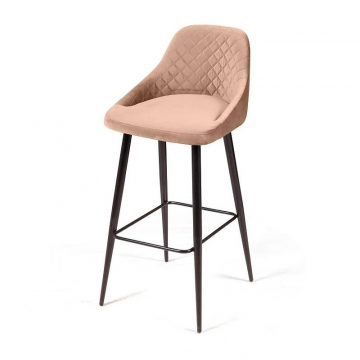 Стул барный Douglas ромб, бархат бежевый 5