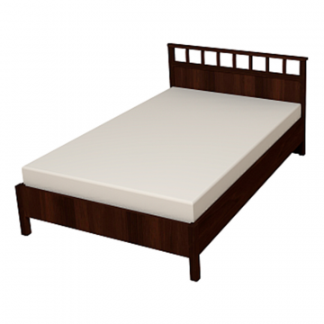 Кровать с ортопедическим основанием (дерево) Sherlock 49 Люкс 120х200, орех