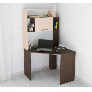 Стол компьютерный Квартет-12, венге/дуб молочный