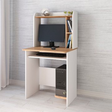 Стол компьютерный Грета-1, белый/дуб крафт