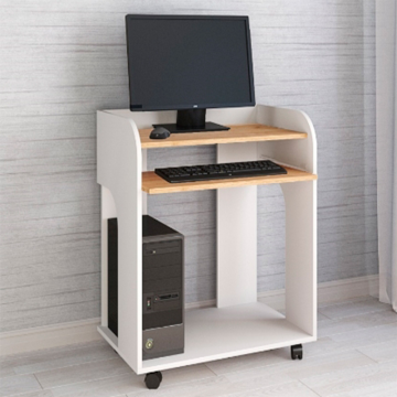 Стол компьютерный Грета-10, белый/дуб крафт