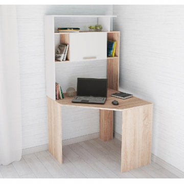 Стол компьютерный Квартет-12, дуб сонома/белый