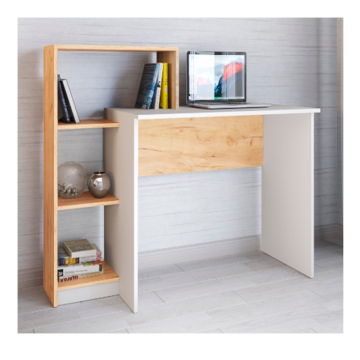 Стол компьютерный Квартет-2 , белый/дуб крафт