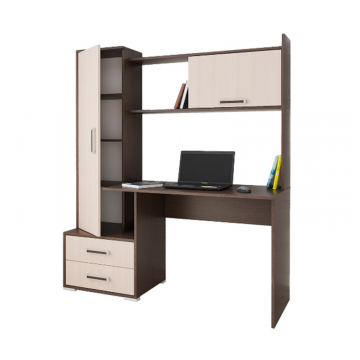 Стол компьютерный Квартет-9, венге/дуб молочный