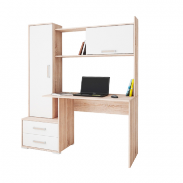 Стол компьютерный Квартет-9, дуб сонома/белый