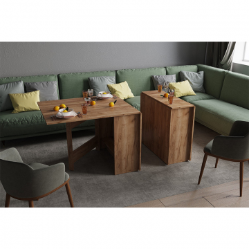 Стол кухонный раскладной, дуб крафт табачный