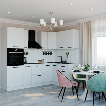 Кухонный гарнитур Жемчуг 2400x1600 угловой