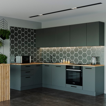 Кухонный гарнитур Антрацит 2600х1600мм угловой