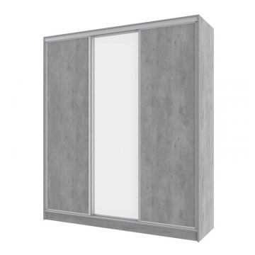 Шкаф-купе трехдверный с зеркалом 2000 Домашний Atelier светлый