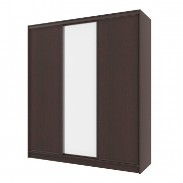 Шкаф-купе трехдверный с зеркалом 2000 Домашний Венге