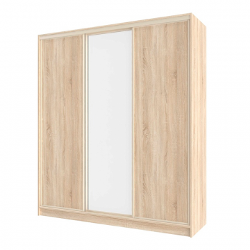 Шкаф-купе трехдверный с зеркалом 2000 Домашний Дуб сонома