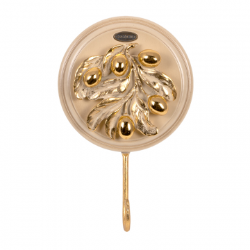 Настенный крючок Oliva Branch Айвори Мраморное золото