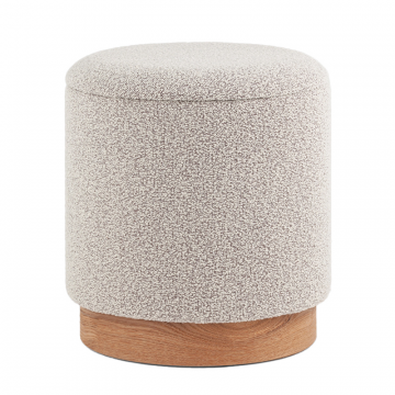 Пуф с ящиком Холли S букле бежевый