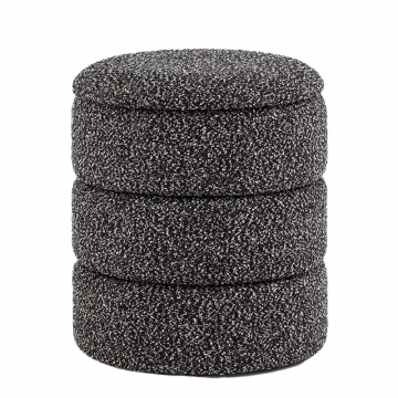 Пуф с ящиком Hive XS букле черный меланж